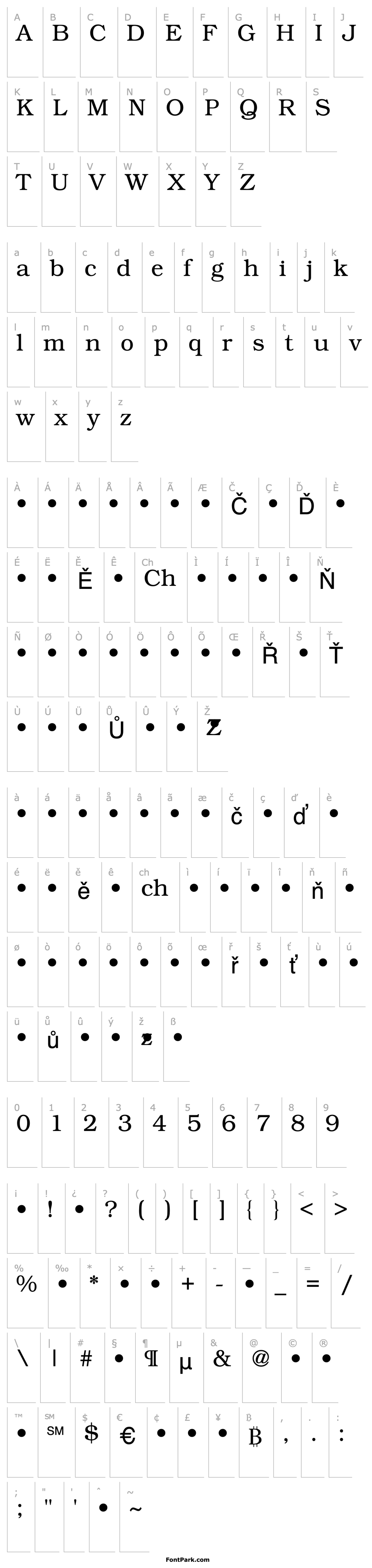 Overview QTBookmann Regular