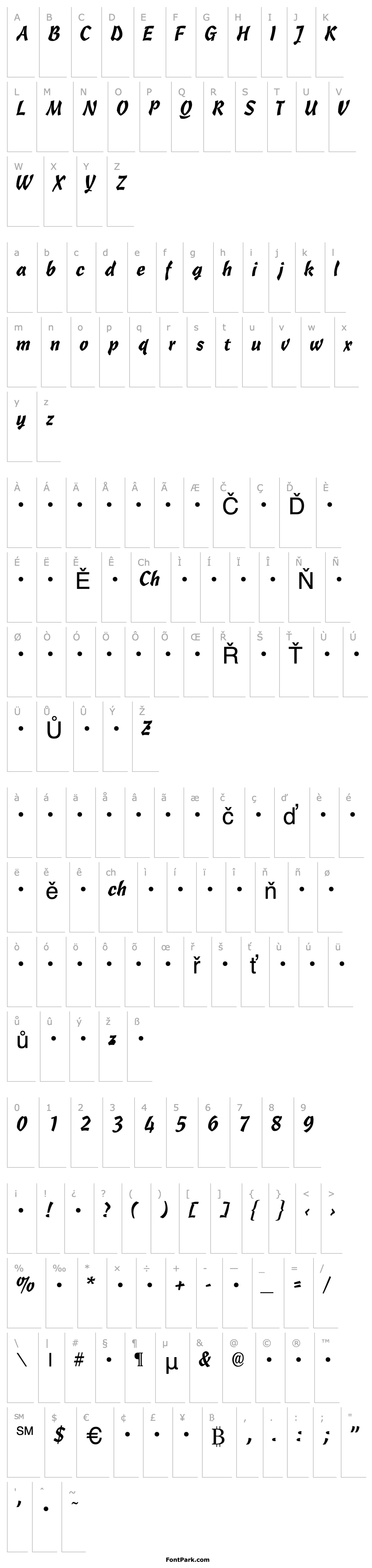 Přehled QTCascadetype Regular