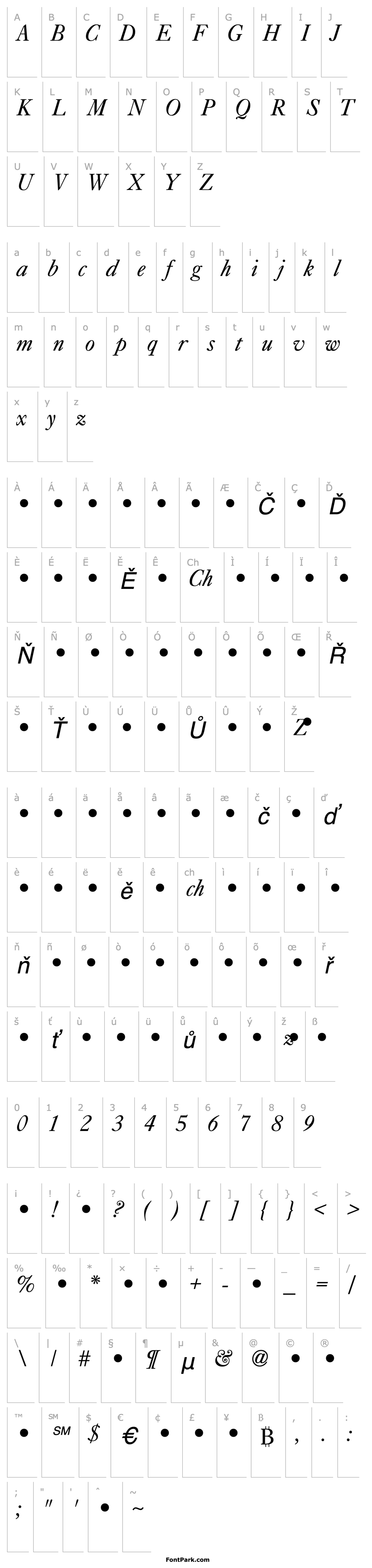 Přehled QTCaslan Italic