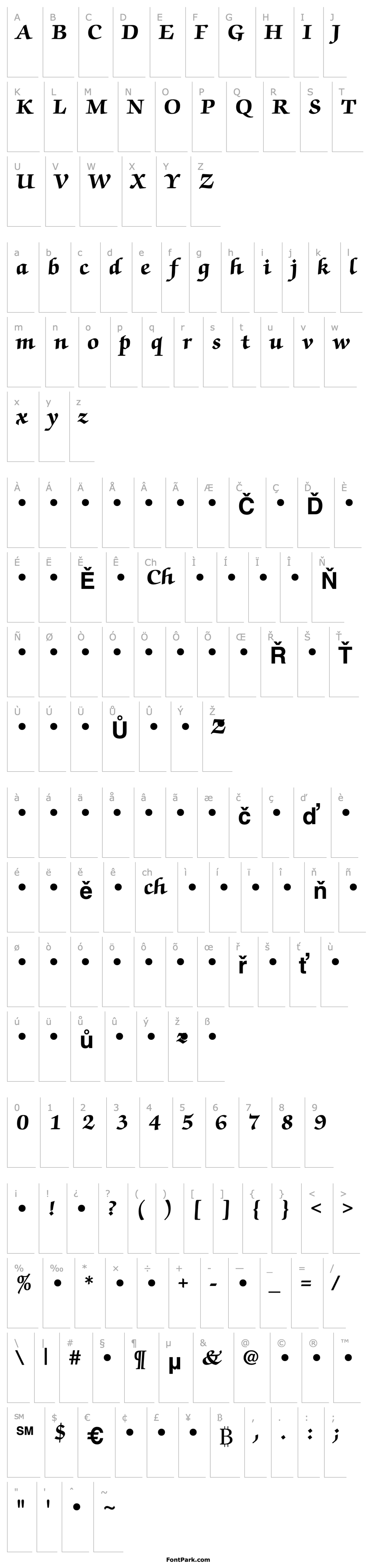 Overview QTChanceryType Bold