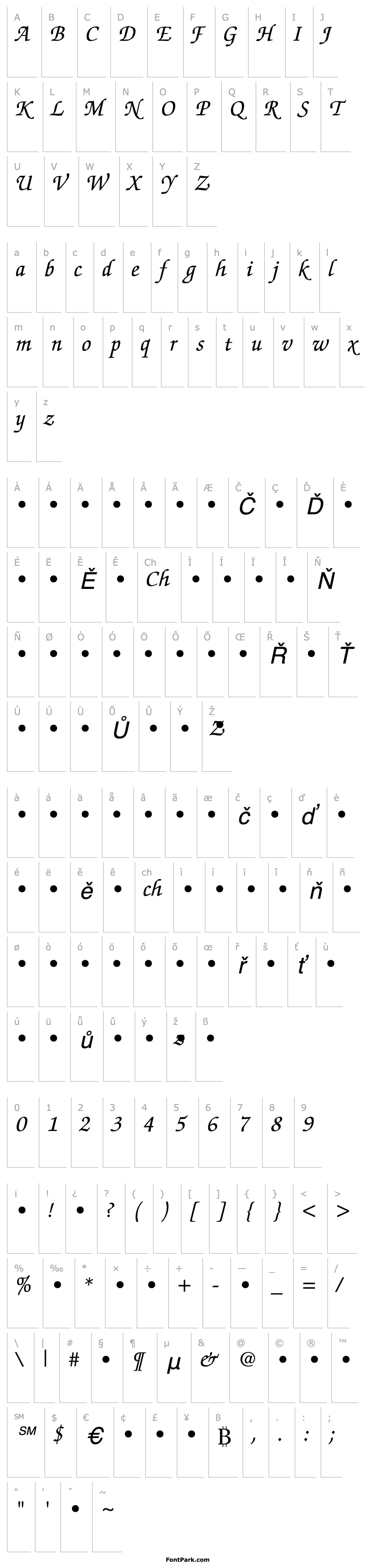 Overview QTChanceryType Italic