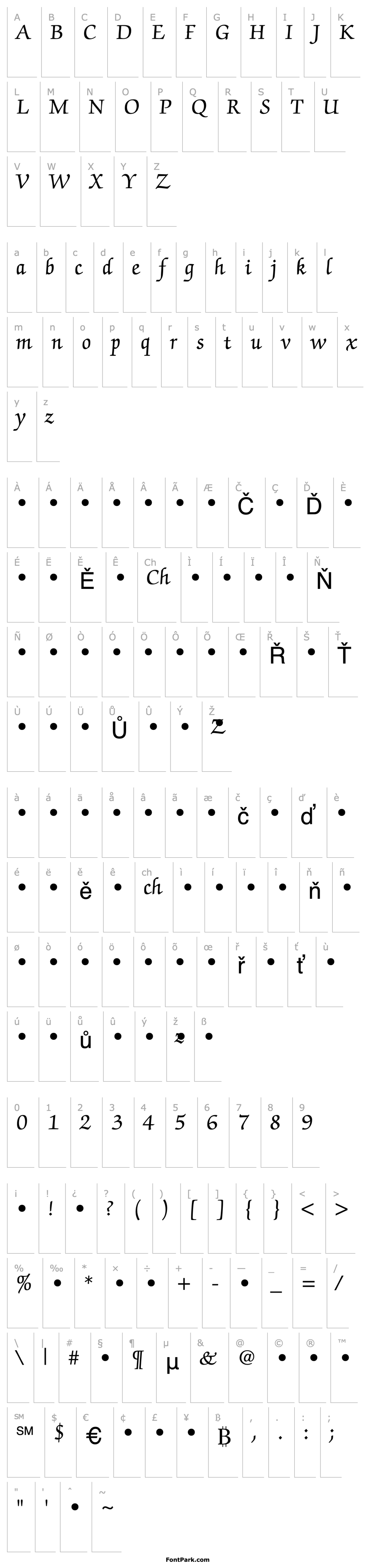 Overview QTChanceryType Regular