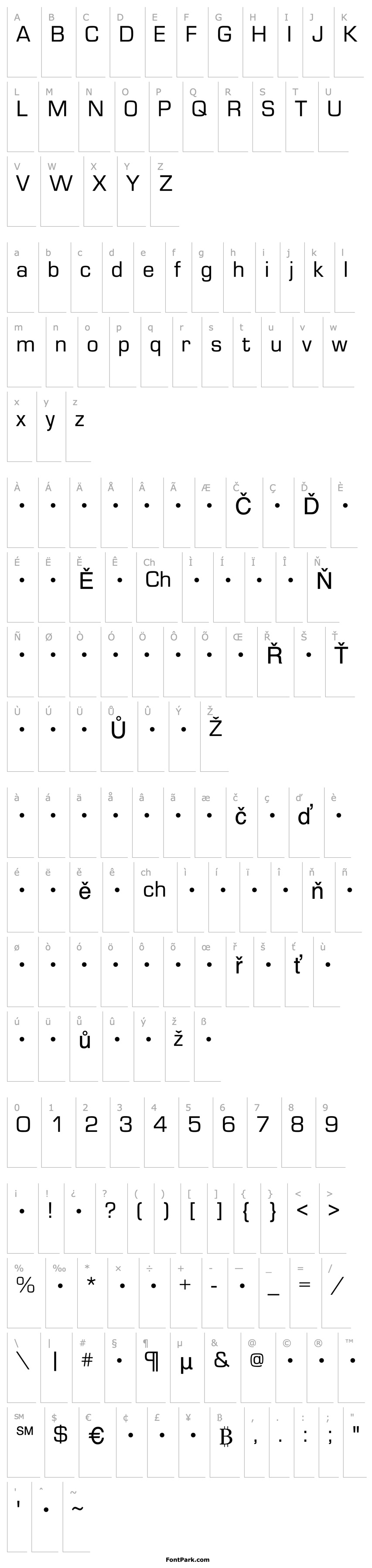 Overview QTEurotype Regular