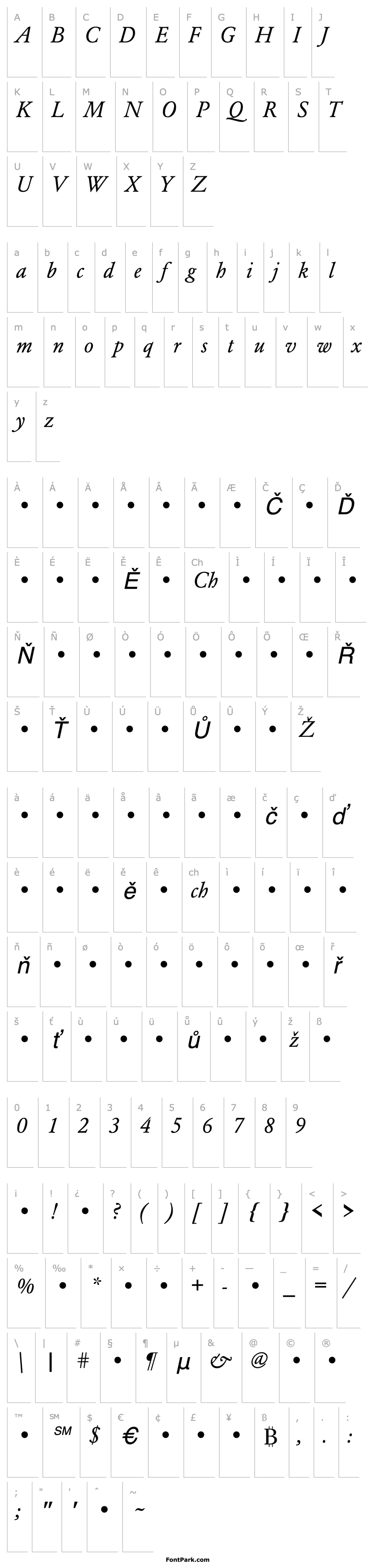 Overview QTGaromand Italic