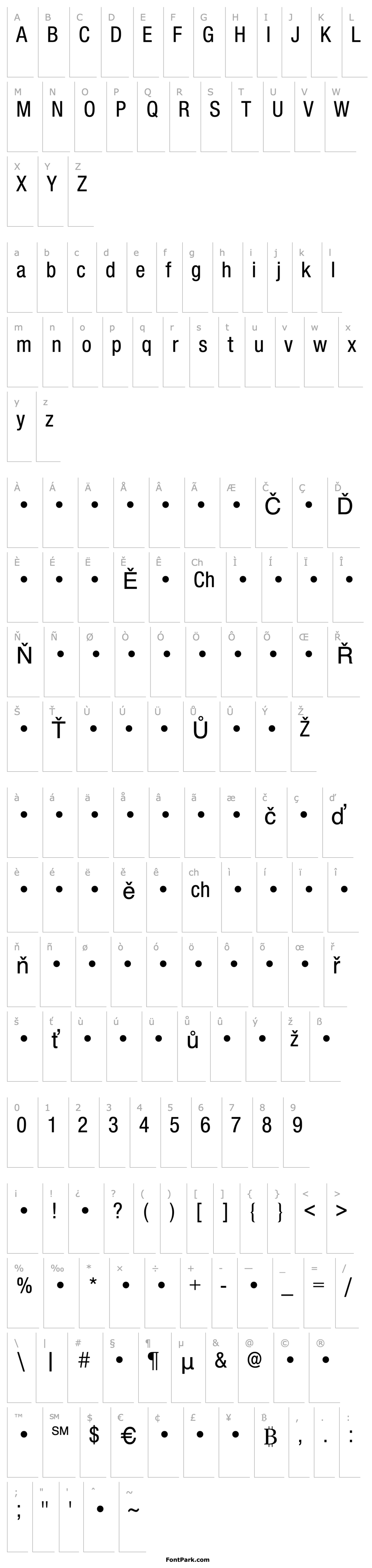 Přehled QTHelvetCnd Regular