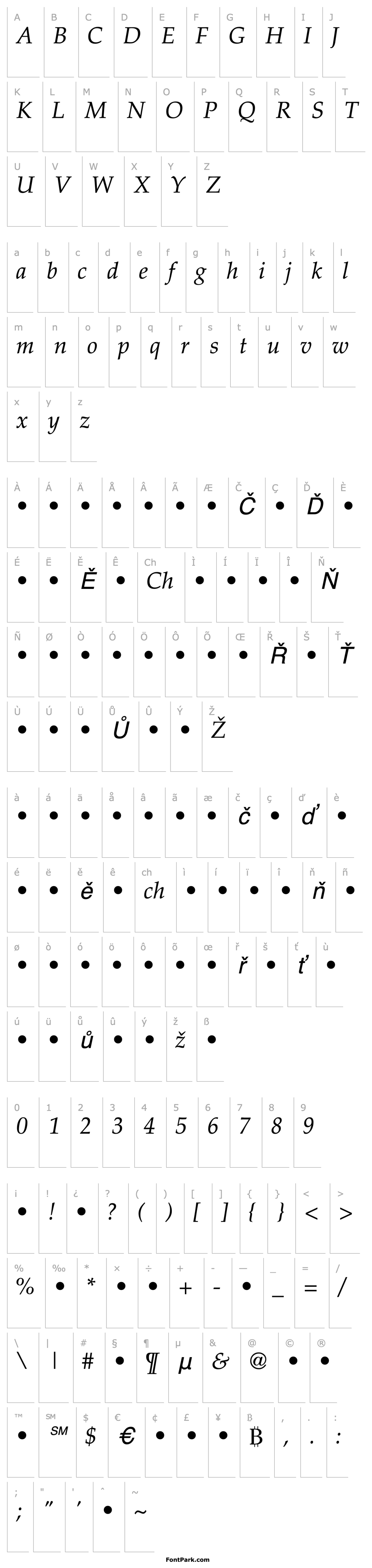 Overview QTPalatine Italic