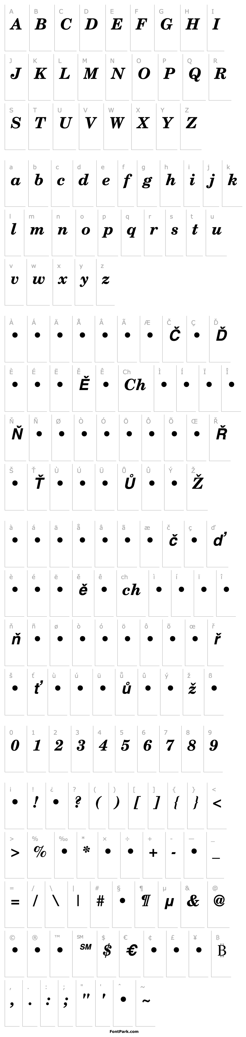 Overview QTSchoolCentury Bold Italic