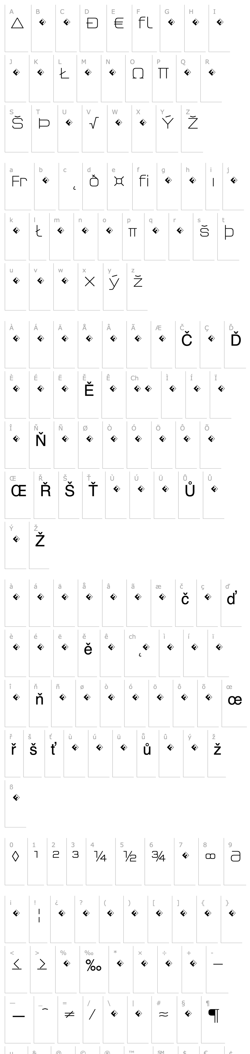 Přehled QTypeSquare-ExtraLightExp