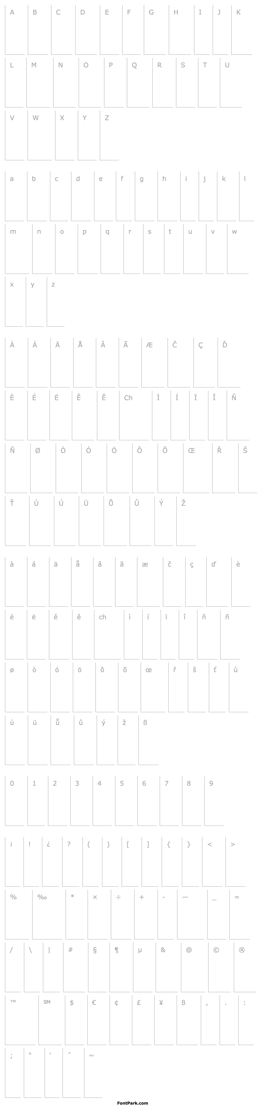 Overview QuadraatSans-Regular