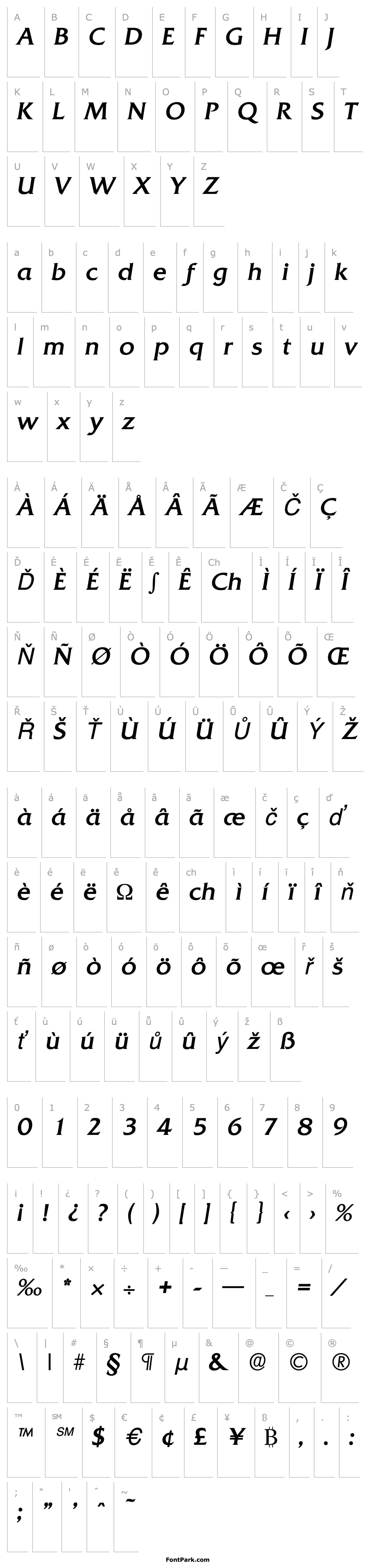 Overview Quadrat-Serial-RegularItalic