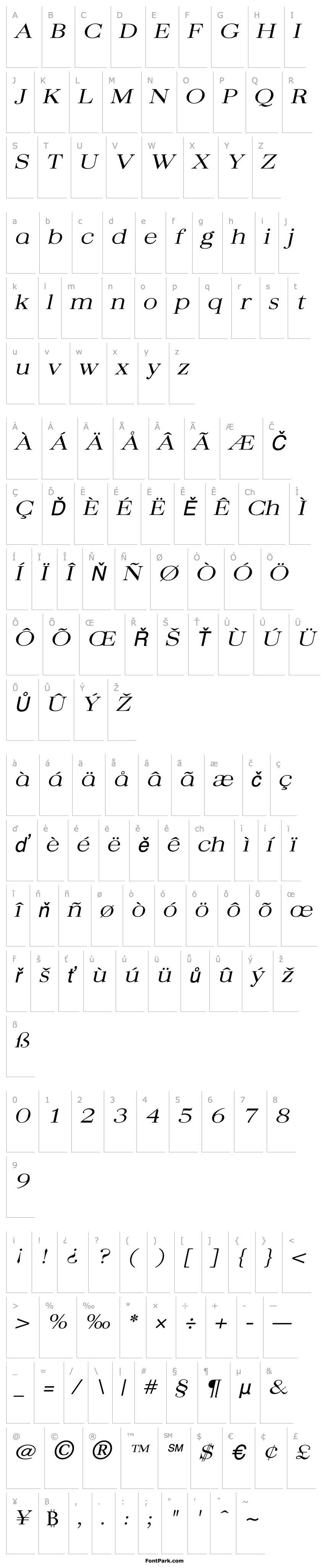 Overview QuantasBroadLight Italic