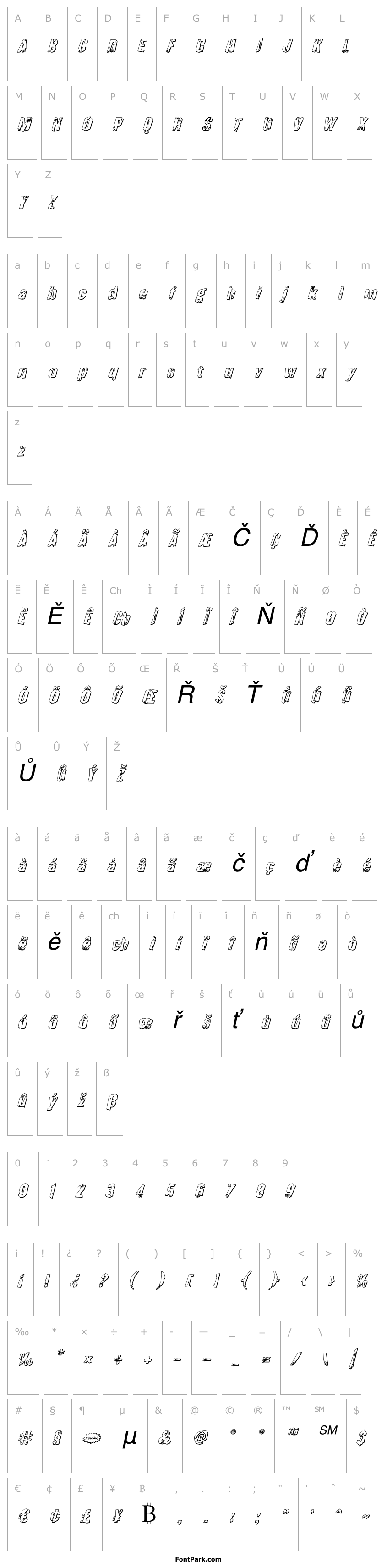 Overview Quarrystone 3D Italic