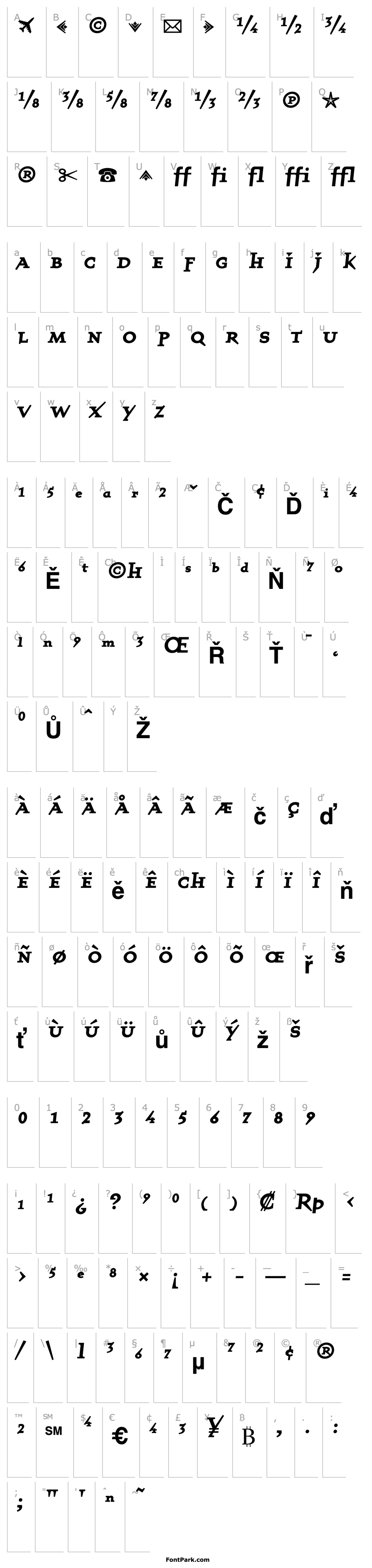 Overview QuartetFractions-Bold