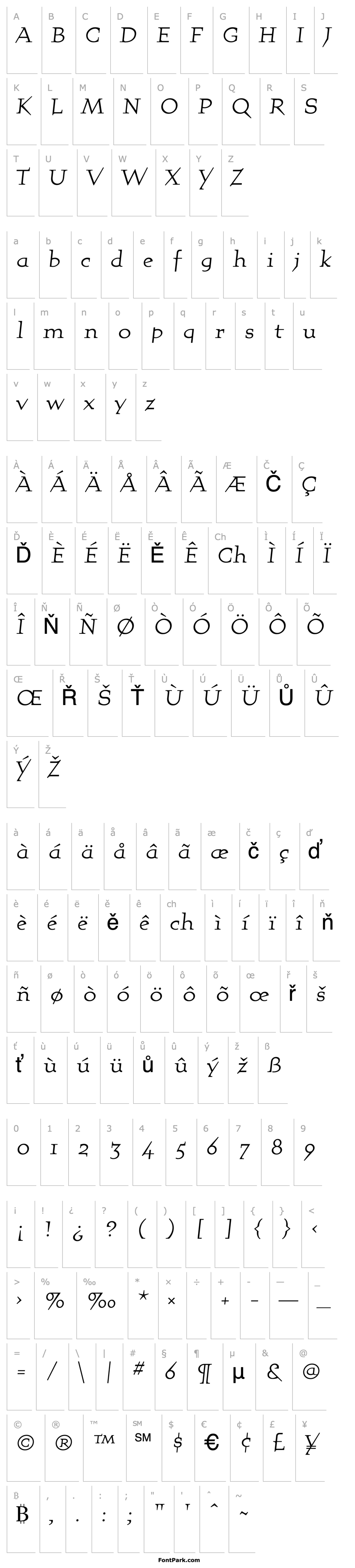 Přehled QuartetRegularOldstyle Regular