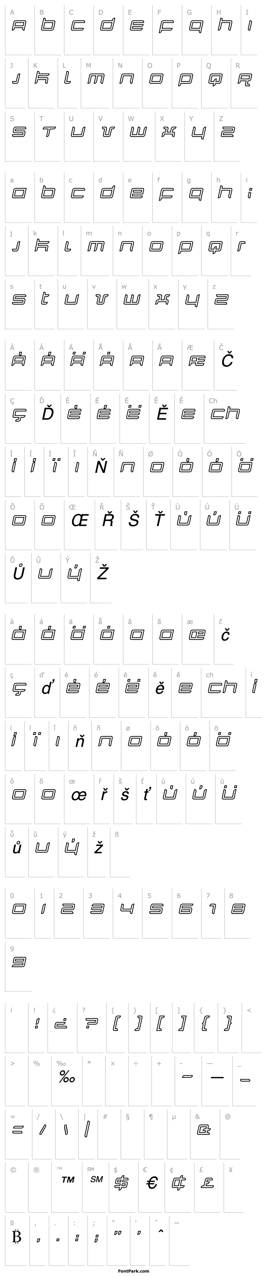 Overview Quarx Outline Italic