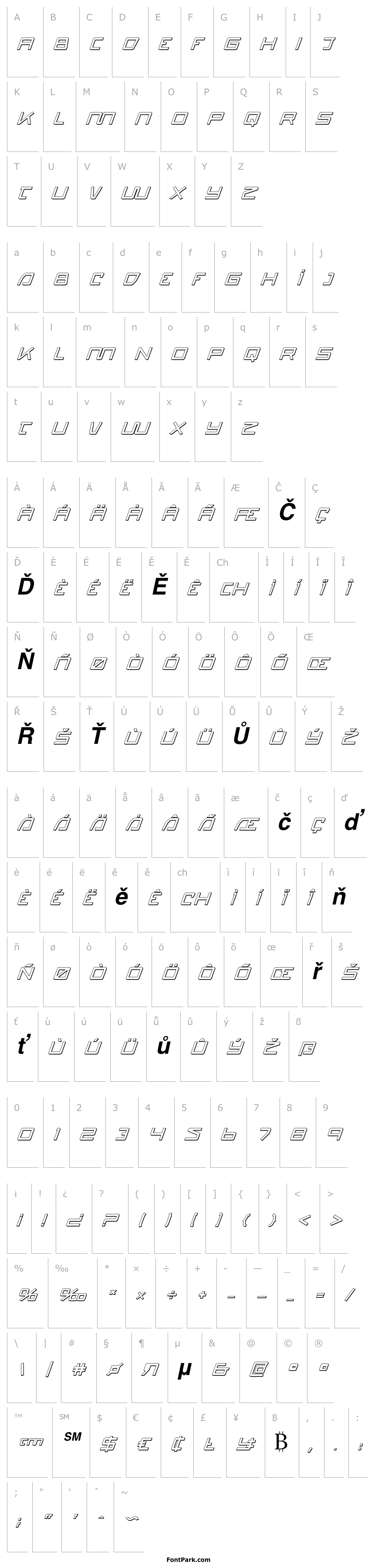 Přehled Quasitron 3D Italic