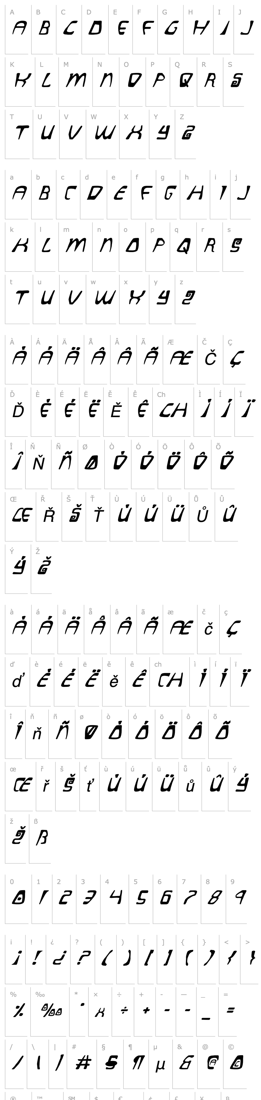 Overview Quatl Italic