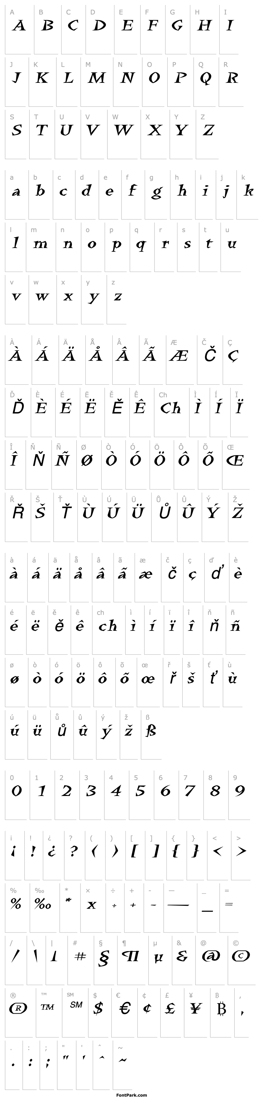 Overview QuetzalcoatlExtended Italic