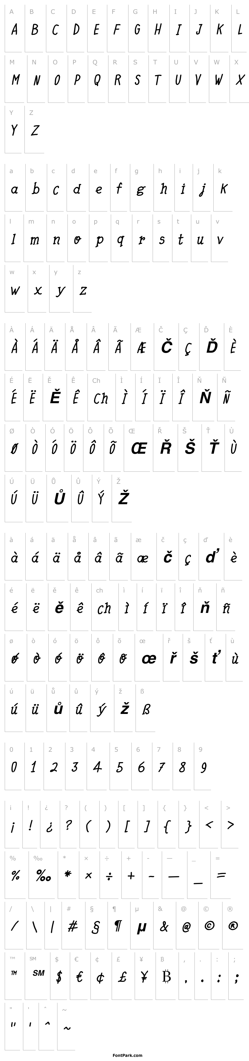 Přehled Quick Writing Bold Italic