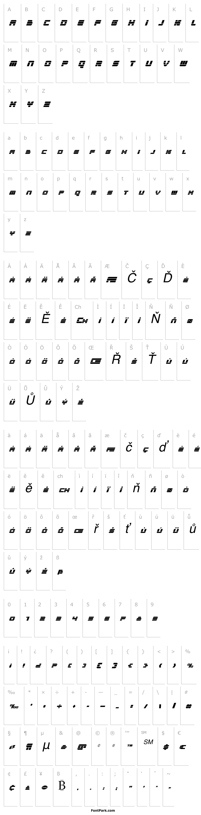 Overview Quicken Condensed Italic