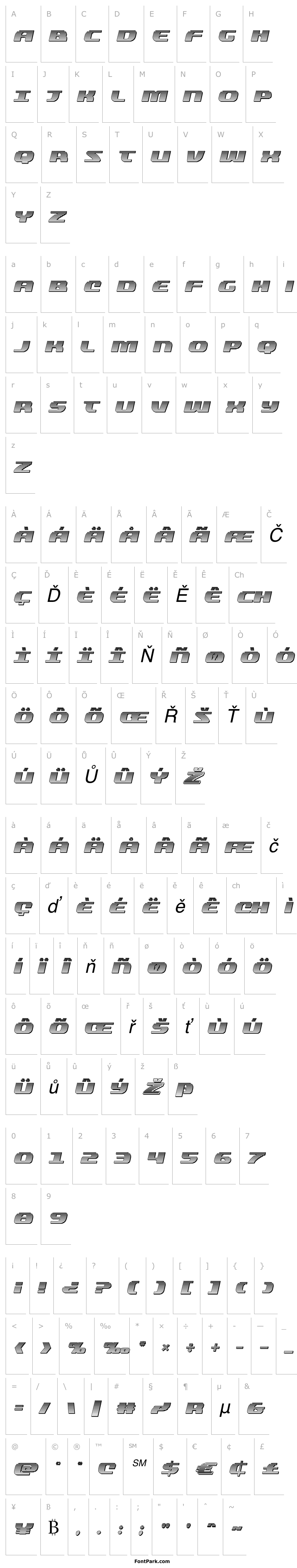 Přehled Quickening Chrome Italic
