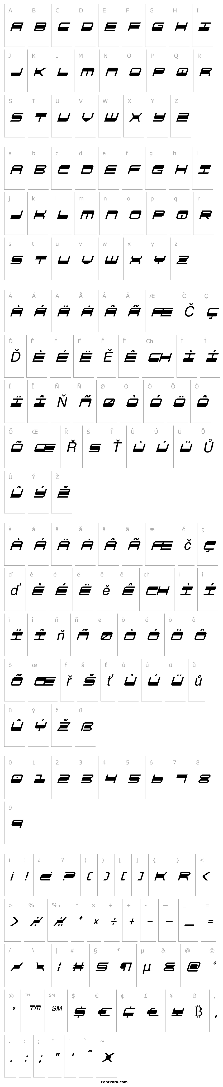 Přehled QuickGear Condensed Italic