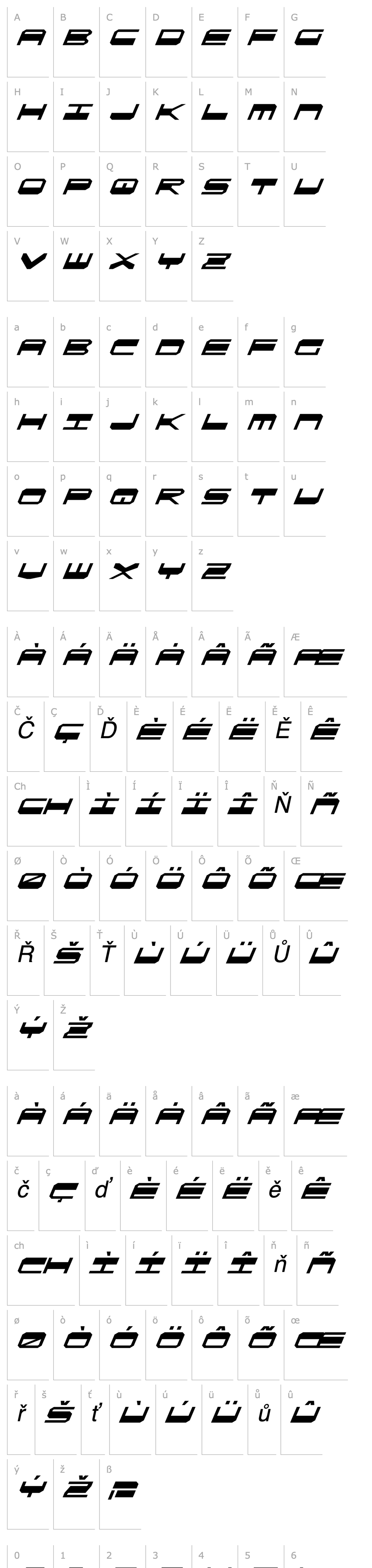 Přehled QuickGear Italic