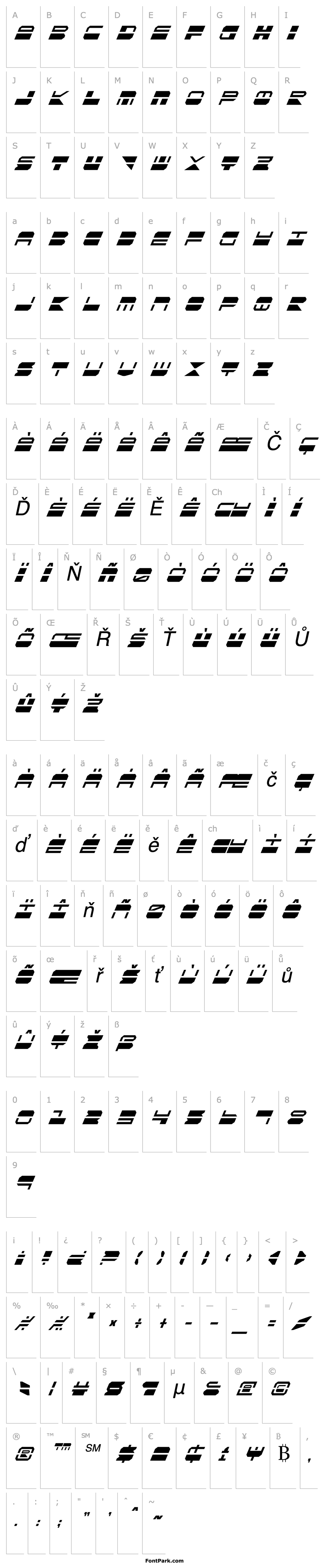 Overview Quickmark Condensed Italic