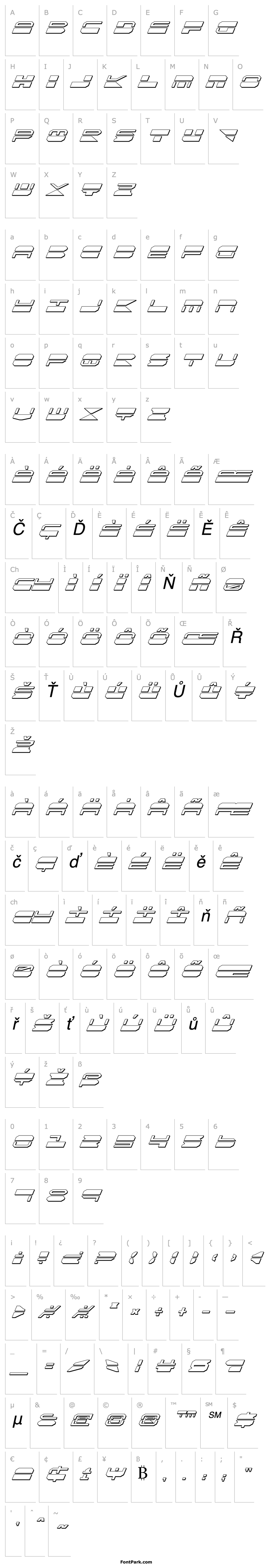 Overview Quickmark Shadow Italic