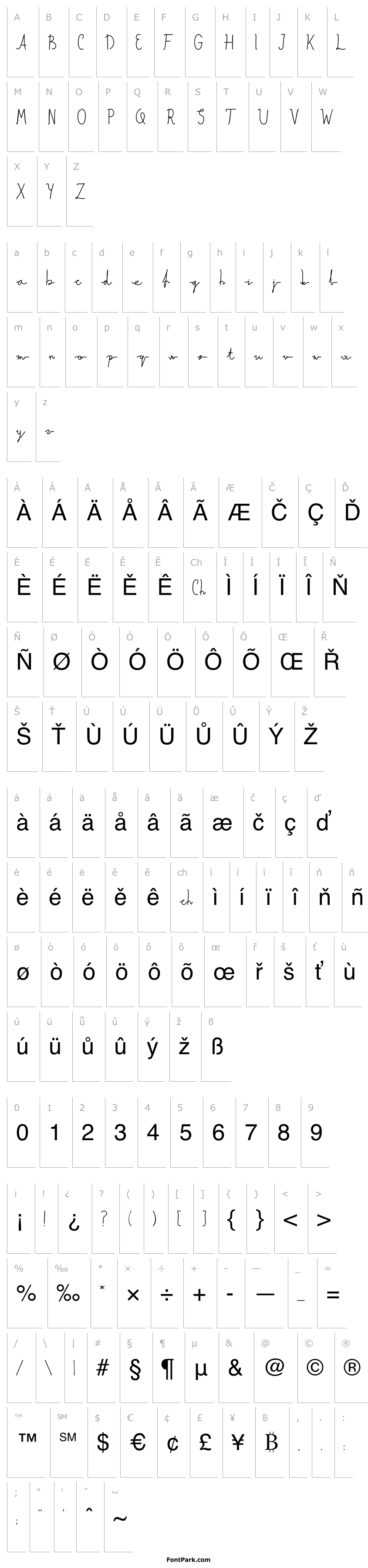 Přehled QuicknessScript-Regular