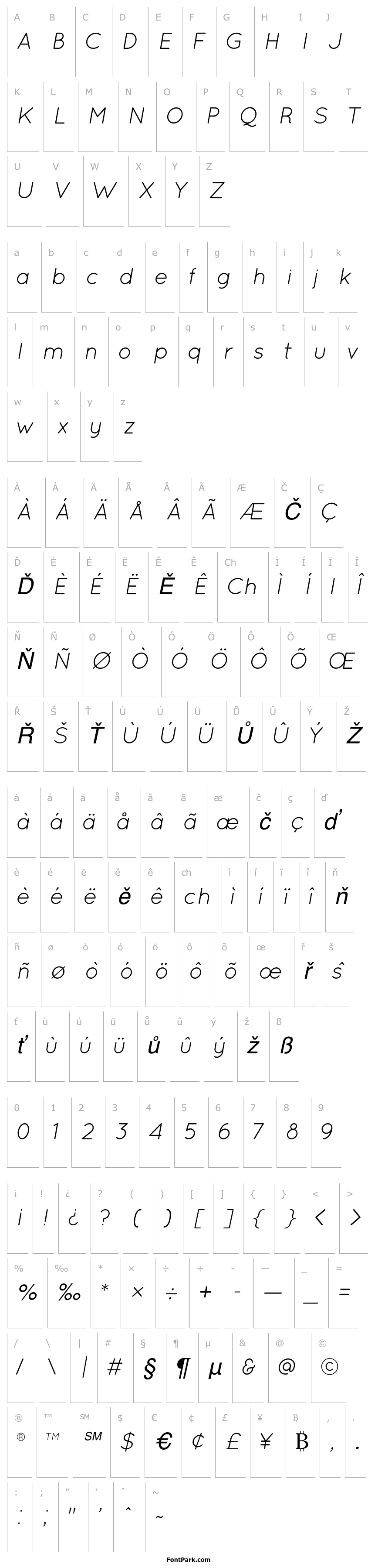 Overview QuicksandBookOblique-Regular