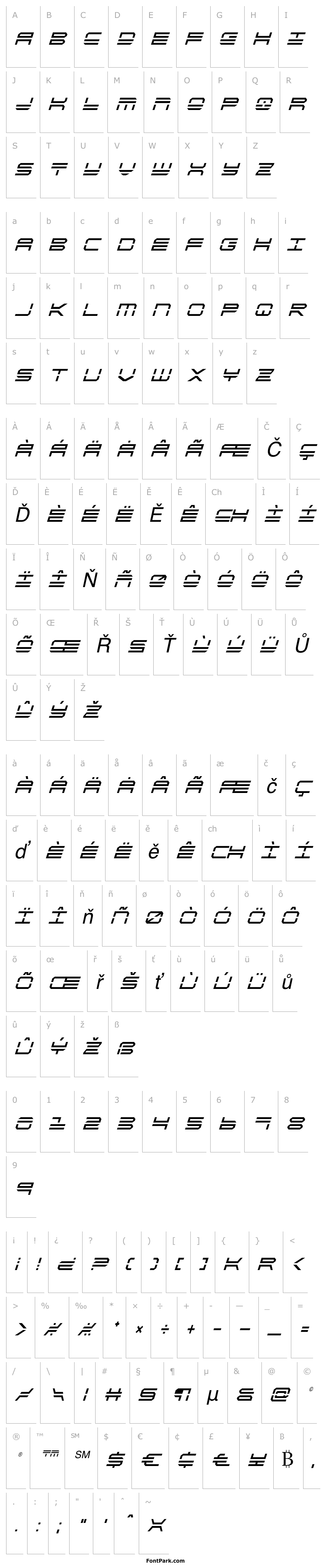 Přehled QuickStrike Condensed Italic