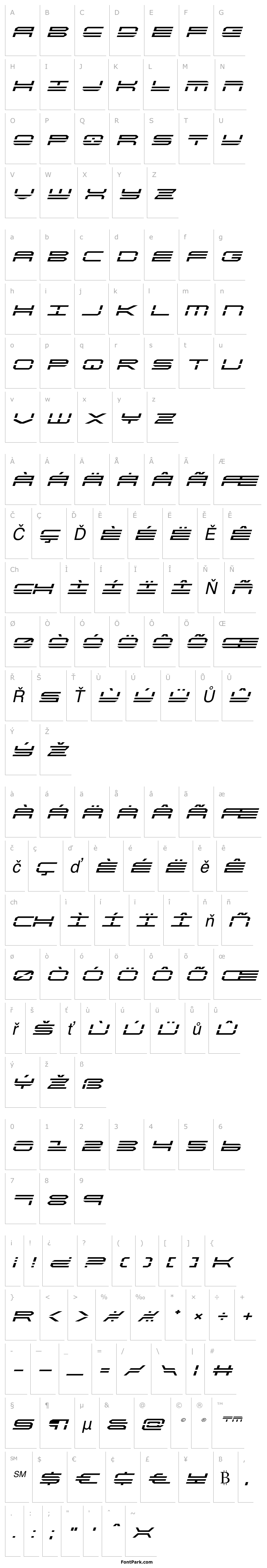 Přehled QuickStrike Expanded Italic