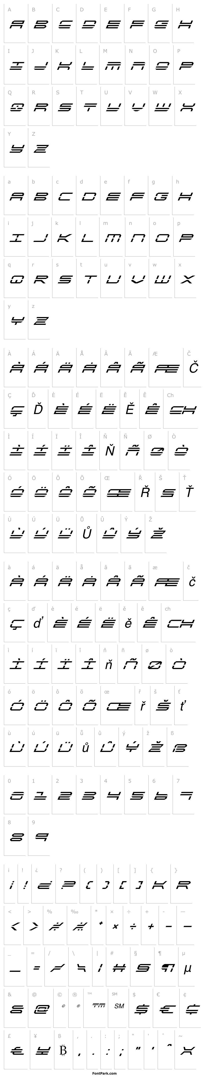 Overview QuickStrike Super-Italic