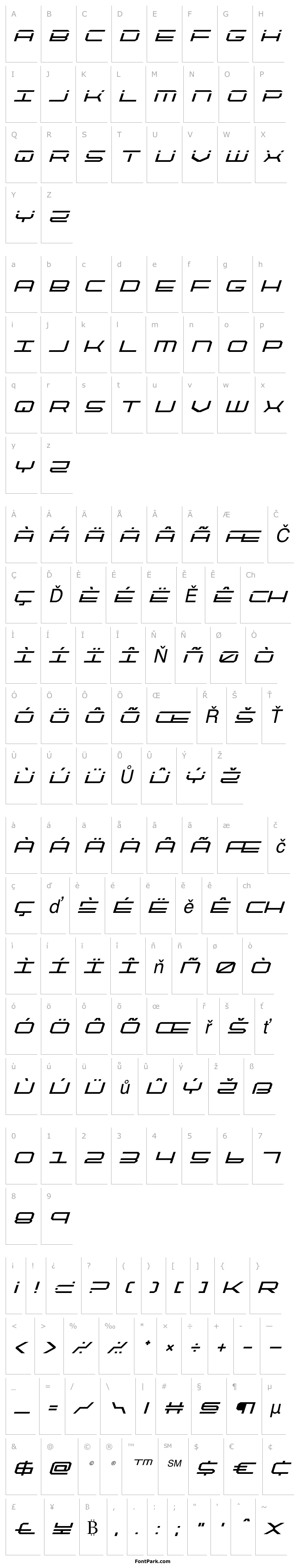 Přehled QuickTech Italic