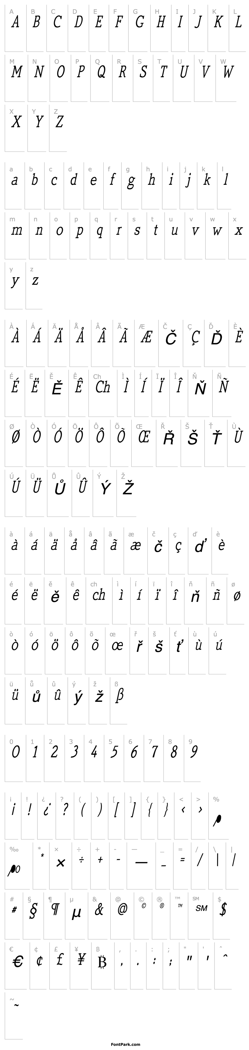 Overview QuickType Condensed Italic PDF