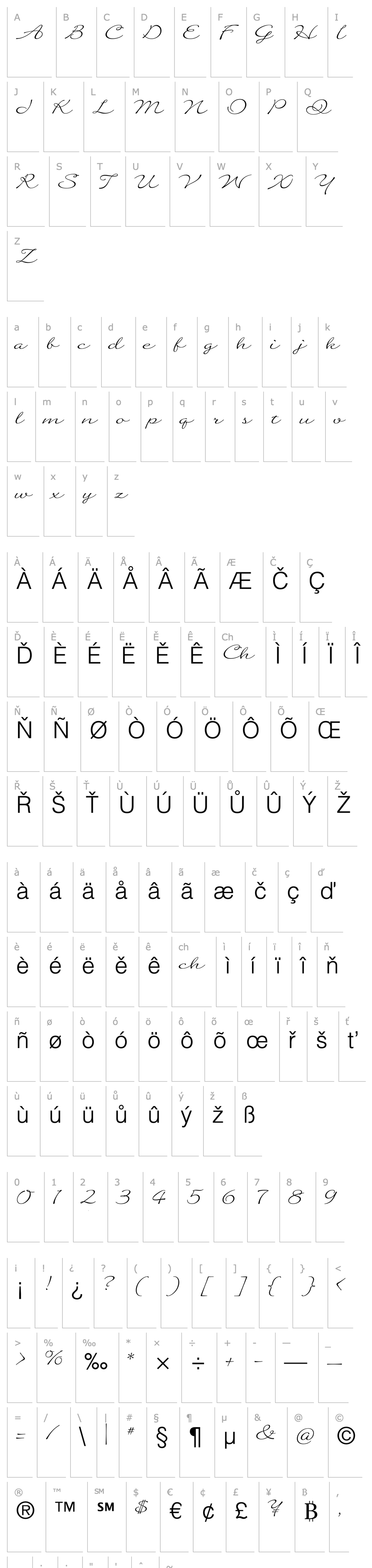 Overview Quilline Script Thin