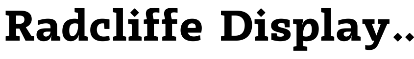 Preview Radcliffe Display Bold