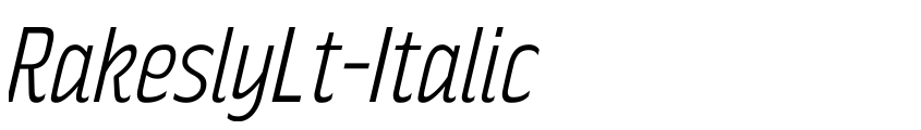 Preview RakeslyLt-Italic