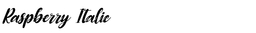 Preview Raspberry Italic