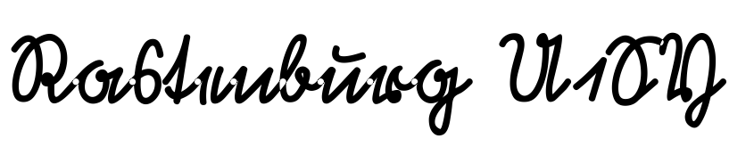 Font Rastenburg U1SY by Peter Wiegel