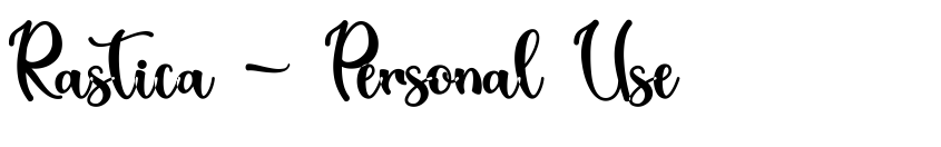 Font Rastica - Personal Use by Alif Ryan Zulfikar