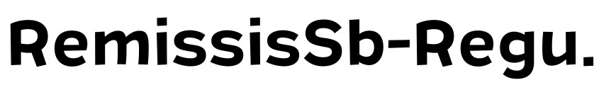 Font RemissisSb-Regular by Ray Larabie