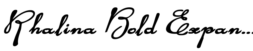 Preview Rhalina Bold Expanded Italic