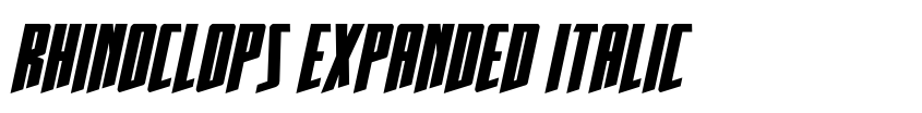 Preview Rhinoclops Expanded Italic