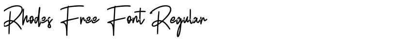 Preview Rhodes Free Font Regular