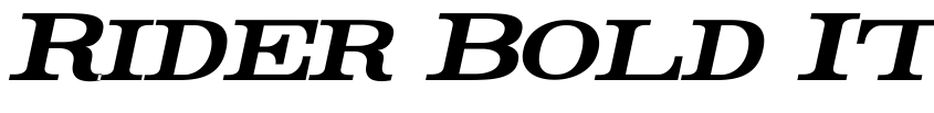 Preview Rider Bold Italic