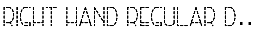 Font Right Hand Regular Dash by Ikrar Bey Khubaib