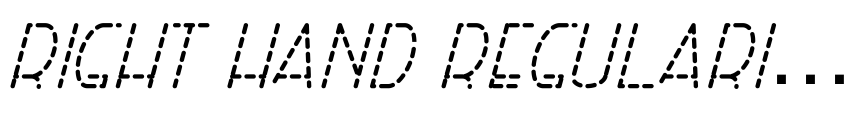 Preview Right Hand RegularItalicDash