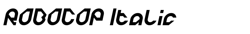 Font ROBOCOP Italic by weknow © (weknow.deviantart.com)